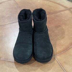 UGG Black Short Boots Size 8